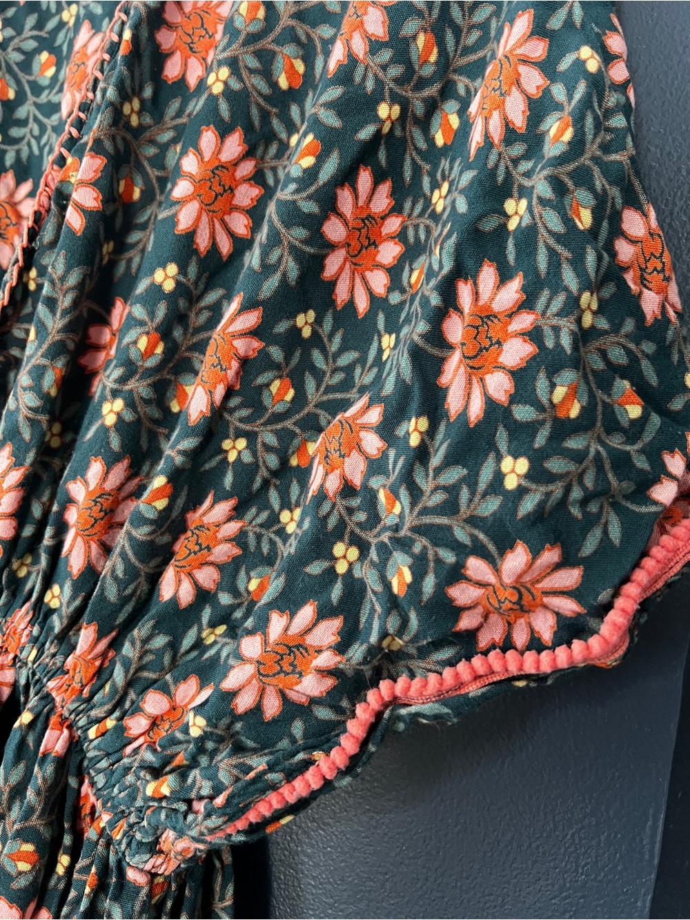 World Market Patterned Maxi Kaftan Dress Floral - Picture 3 of 9